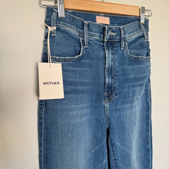 NWT Mother Denim The Hustler Ankle Fray Jeans Color Blue Women's Size 24 - Picture 2 of 6